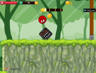 Ball Hero Adventure: Red Bounce Ball (Heldenball-Abenteuer: Roter Sprungball)