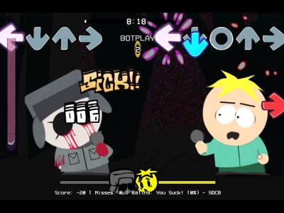 FNF: South Park Triple Trouble (Butter, Cartman, Kenny) Видеообзор