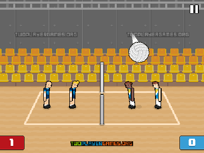 Heads explode in volley ball! Volley Random TwoPlayerGames.Org