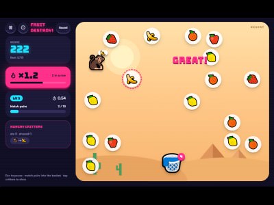 Fruit Destroy jouez en ligne gratuitement