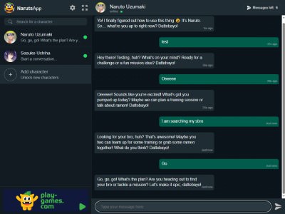 NarutsApp - играть онлайн бесплатно