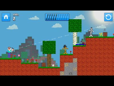 Noob Archer vs Stickman Zombie - Speel gratis online