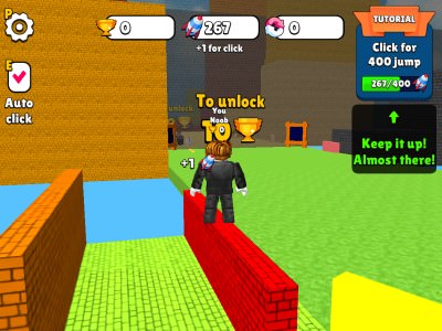 Obby: +1 Jump per Click - मुफ़्त में ऑनलाइन खेलें