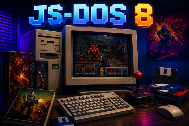 Um novo emulador js-dos 8 foi instalado para os jogos DOS